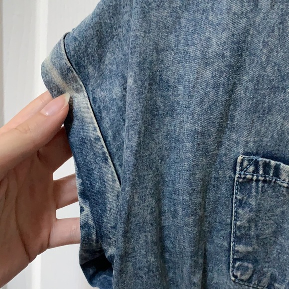 Pink Martini Denim dress distressed look - Picture 6 of 9